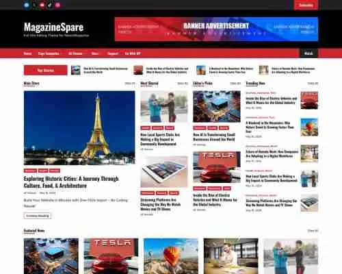 Wordpress MagazineSpare magazin / Haber Teması